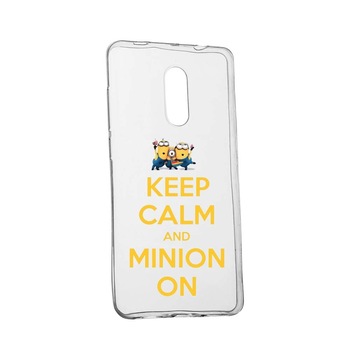 Husa de protectie Minion Keep Calm pentru LG K8 2018, rezistenta la uzura, anti-alunecare, din silicon Premium, 209 Husa de protectie Minion Keep Calm pentru LG K8 2018, rezistenta la uzura, anti-alunecare, din silicon Premium, 209