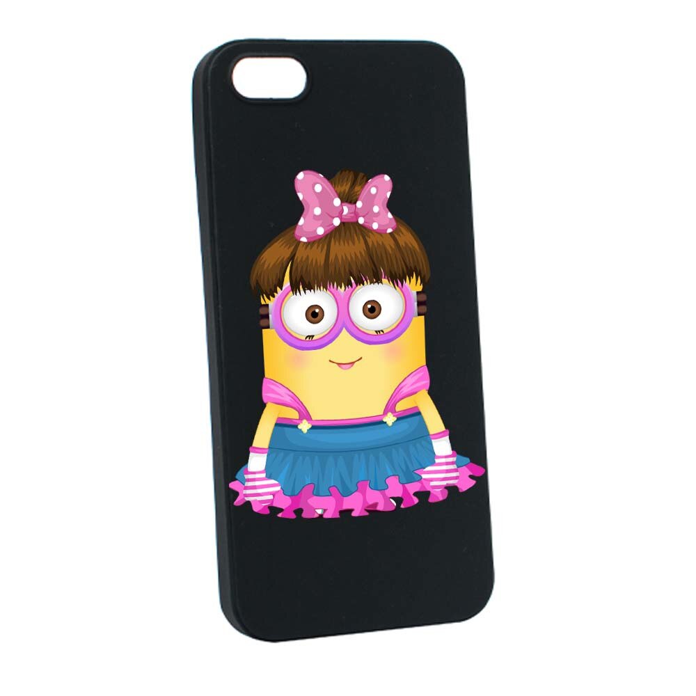 Husa de protectie Minion Girl pentru Apple iPhone SE / 5S / 5, rezistenta la uzura, anti-alunecare, din silicon Premium, B208
