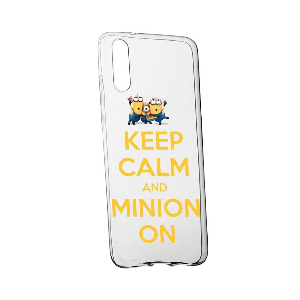 Husa de protectie Minion Keep Calm pentru Samsung Galaxy M10, rezistenta la uzura, anti-alunecare, din silicon Premium, 209