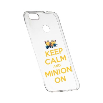 Husa de protectie Minion Keep Calm pentru Huawei P Smart, rezistenta la uzura, anti-alunecare, din silicon Premium, 209 Husa de protectie Minion Keep Calm pentru Huawei P Smart, rezistenta la uzura, anti-alunecare, din silicon Premium, 209