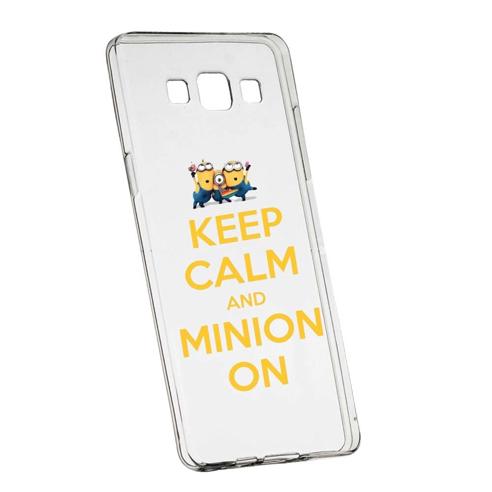 Husa de protectie Minion Keep Calm pentru Samsung Galaxy J5 2016, rezistenta la uzura, anti-alunecare, din silicon Premium, 209