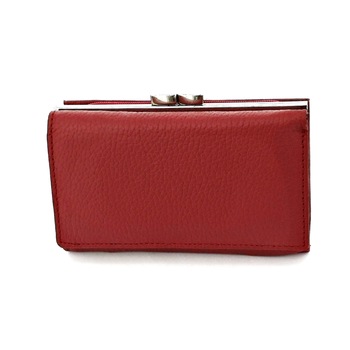 Portofel mic de dama din piele naturala, magrot Hassion, 2155, red Portofel mic de dama din piele naturala, magrot Hassion, 2155, red