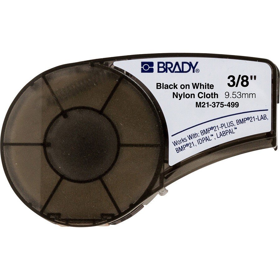 Banda Brady Originala 9.53mmx4.87m Negru-Alb M21-375-499