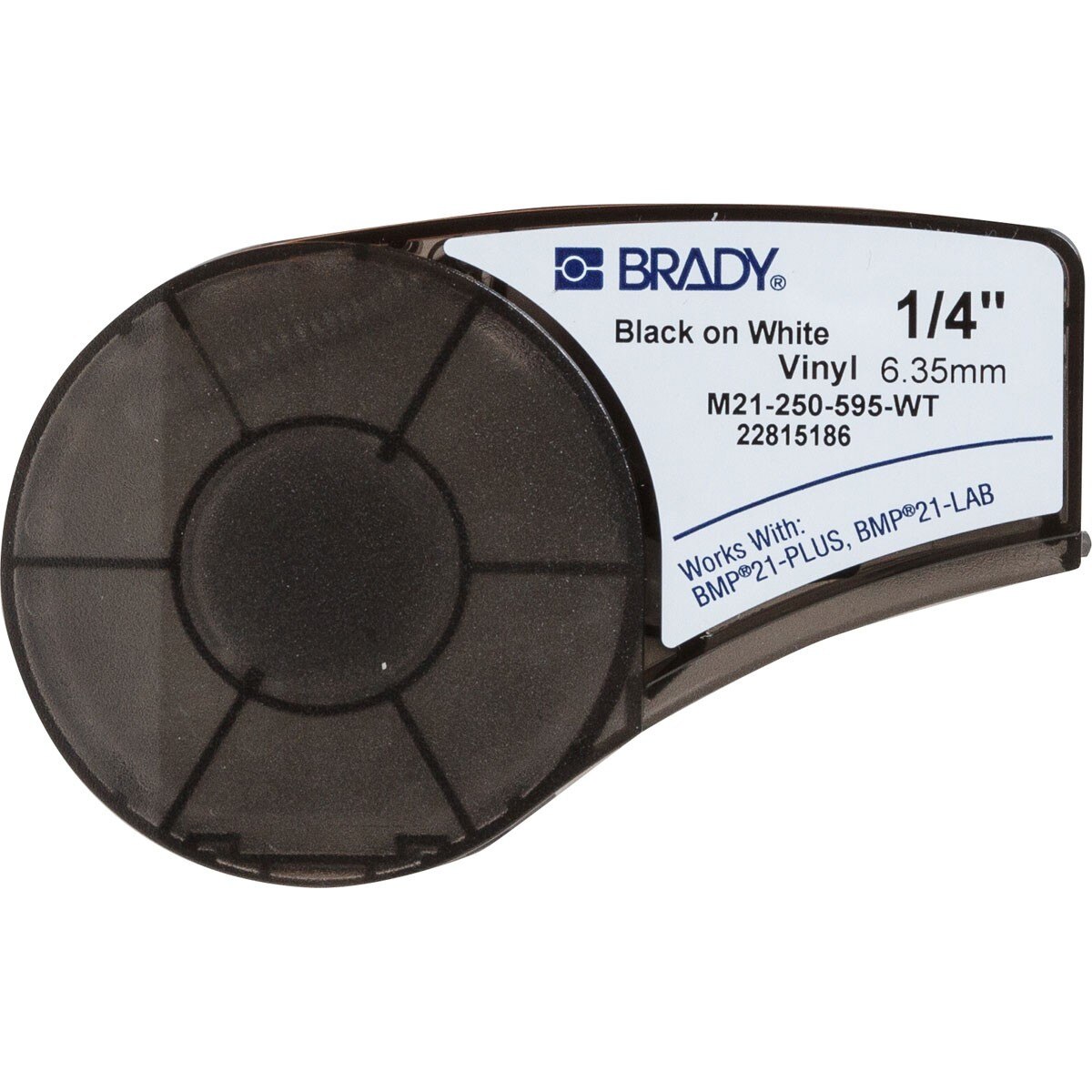 Banda Brady Originala 6.3mm x 6.4m Alb M21-250-595-WT