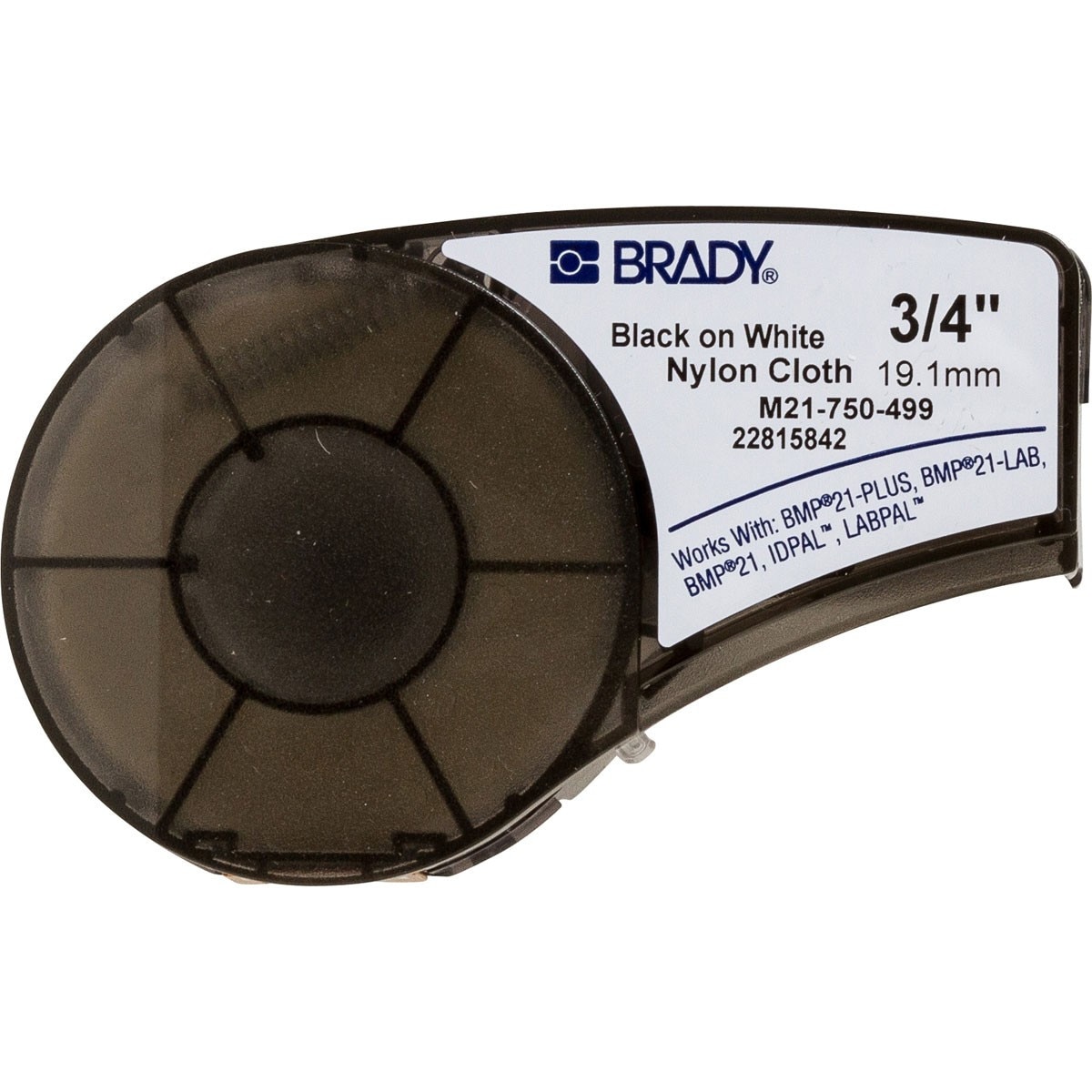 Banda Originala Brady 19.05mmx4.87m Negru-Alb M21-750-499