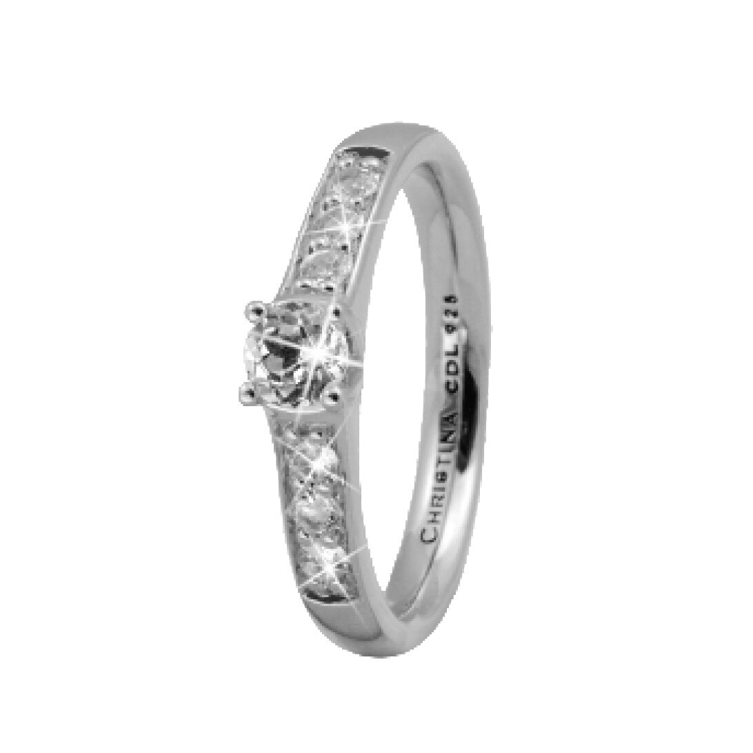 Inel Topaz Princess, Argint, Cristal topaz, Masura 49