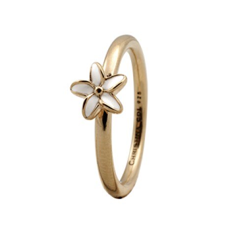 Inel Flower, Argint placat cu aur galben 18k, Emanel, Masura 59