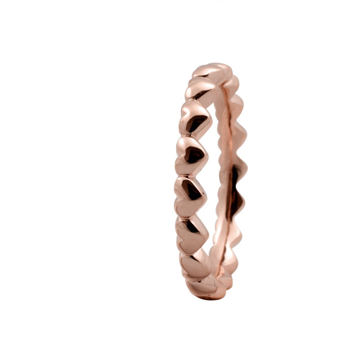 Inel Million Love, Argint placat cu aur roze 18k, Masura 53