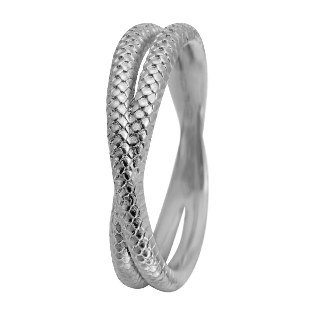 Inel Twin Snake, Argint, Masura 55