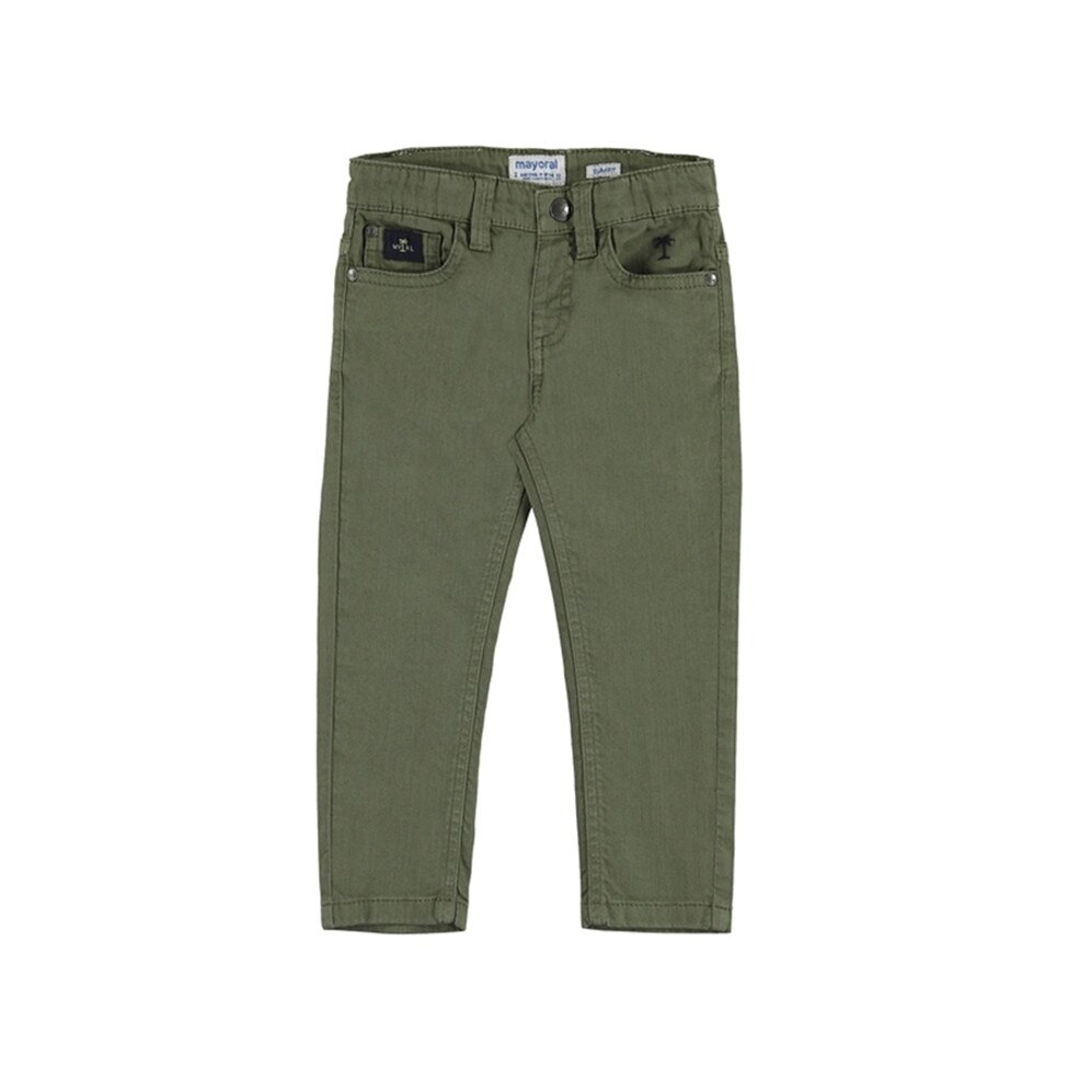 Pantaloni lungi Mayoral cu detalii Slim Fit pentru baiat, Verde