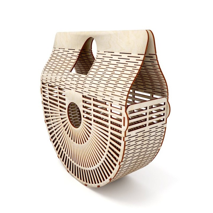 Poseta semicerc din lemn 30x30x10 cm