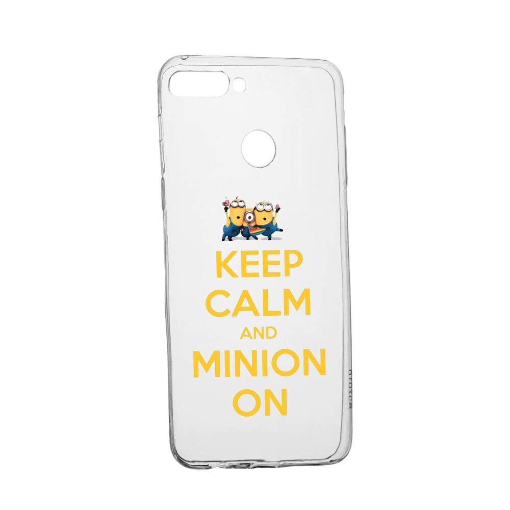 Husa de protectie Minion Keep Calm pentru Xiaomi Mi8 Lite, rezistenta la uzura, anti-alunecare, din silicon Premium, 209