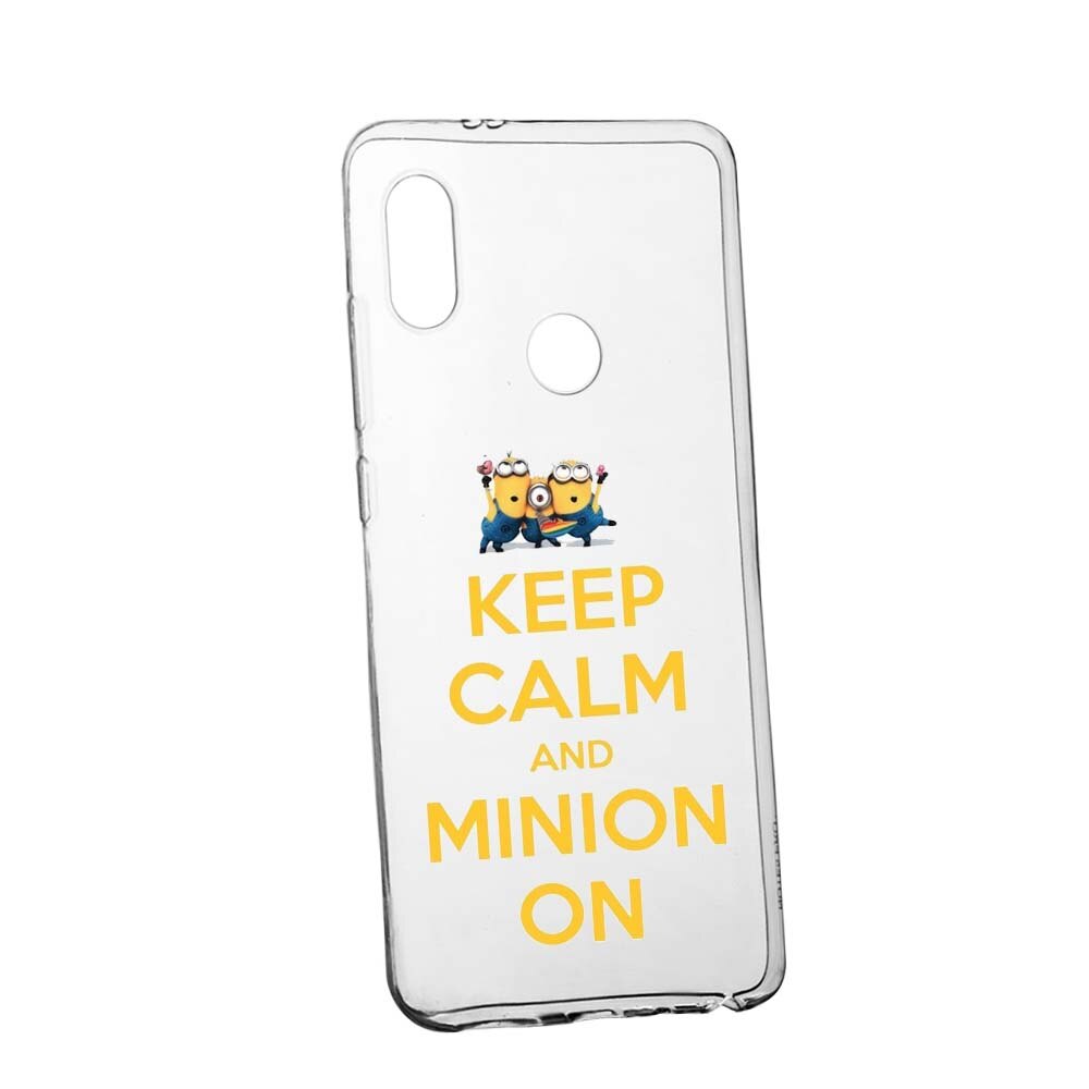 Husa de protectie Minion Keep Calm pentru Xiaomi Redmi Note 5 Pro / Note 5 Dual Camera, rezistenta la uzura, anti-alunecare, din silicon Premium, 209