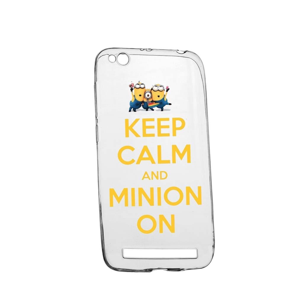 Husa de protectie Minion Keep Calm pentru Xiaomi Redmi 4A, rezistenta la uzura, anti-alunecare, din silicon Premium, 209