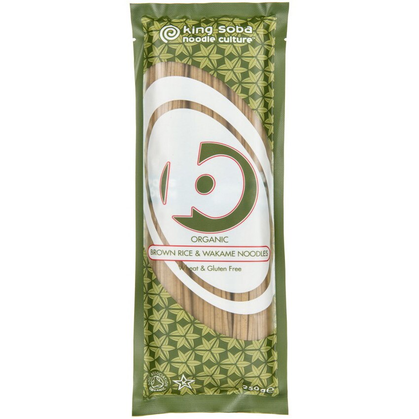 Taitei BIO din orez brun si alge wakame - King Soba, 250g