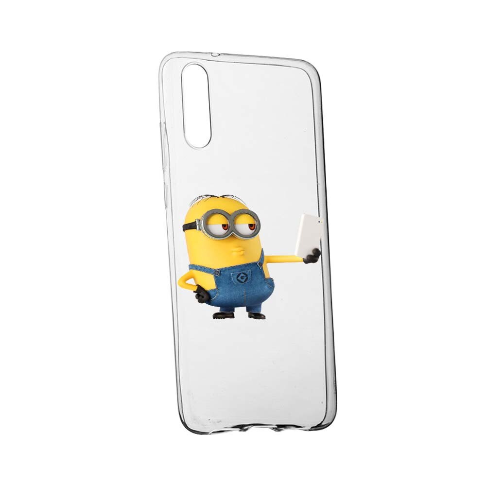 Husa de protectie Minion Selfie pentru Huawei P30, rezistenta la uzura, anti-alunecare, din silicon Premium, 211