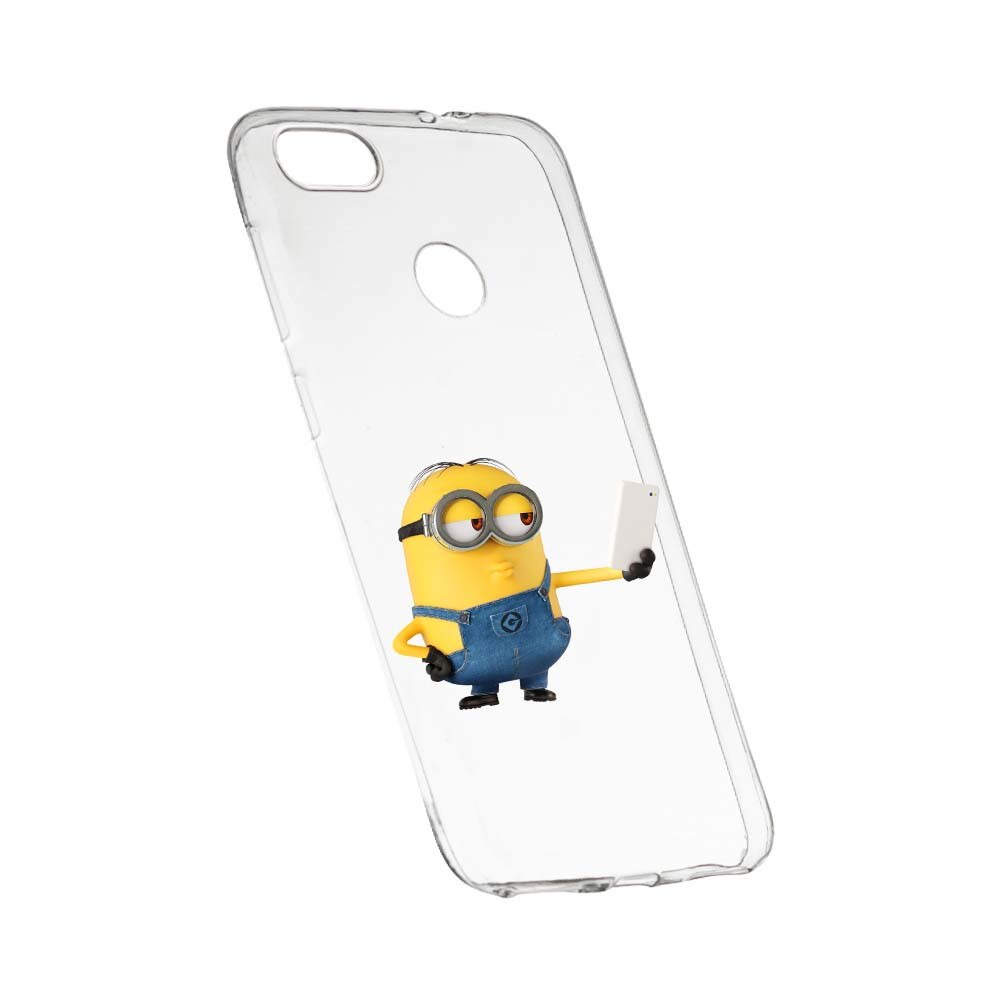 Husa de protectie Minion Selfie pentru HTC Desire 12 Plus, rezistenta la uzura, anti-alunecare, din silicon Premium, 211