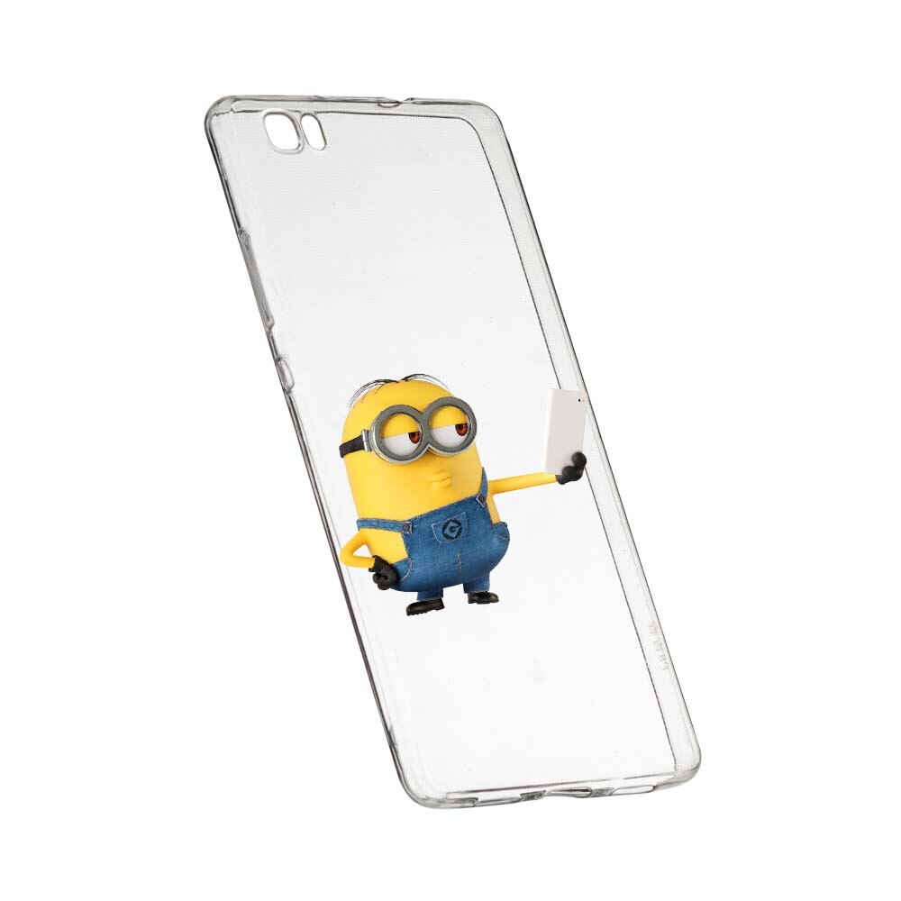 Husa de protectie Minion Selfie pentru Huawei P8 Lite, rezistenta la uzura, anti-alunecare, din silicon Premium, 211