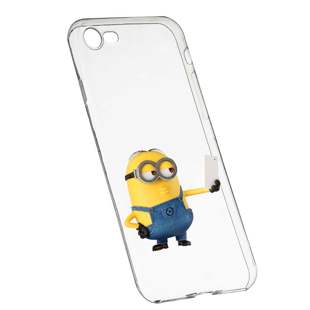 Husa de protectie Minion Selfie pentru Apple iPhone 7/8, rezistenta la uzura, anti-alunecare, din silicon Premium, 211