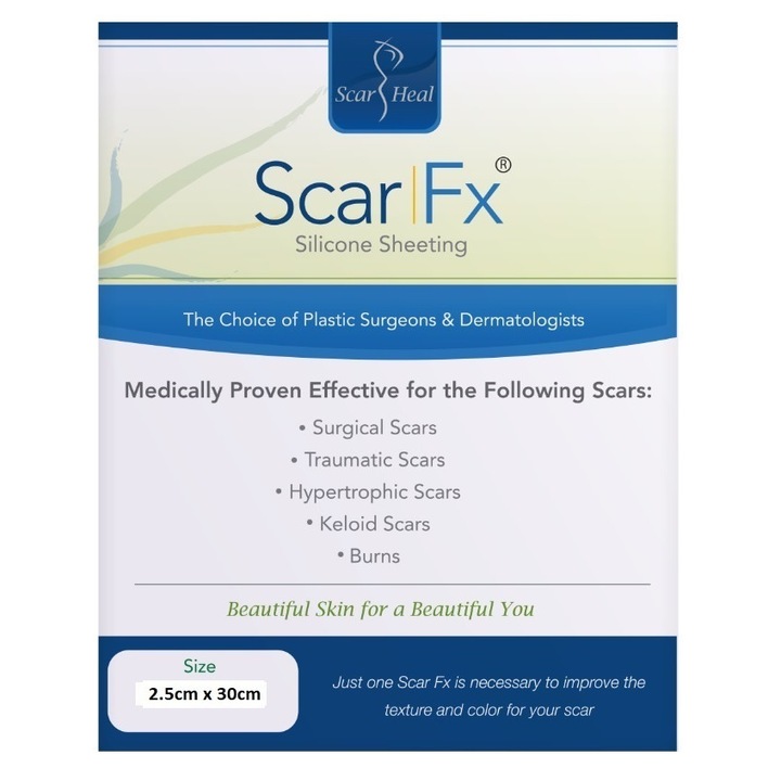 Силиконова превръзка за белези ScarFix, 2,5 x 30 см