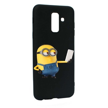 Husa de protectie Minion Selfie pentru Samsung Galaxy A6 PLUS / Galaxy J8 2018, rezistenta la uzura, anti-alunecare, din silicon Premium, B211 Husa de protectie Minion Selfie pentru Samsung Galaxy A6 PLUS / Galaxy J8 2018, rezistenta la uzura, anti-alunecare, din silicon Premium, B211