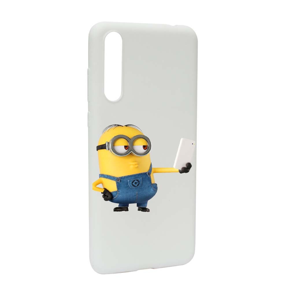 Husa de protectie Minion Selfie pentru Huawei P20, rezistenta la uzura, anti-alunecare, din silicon Premium, W211
