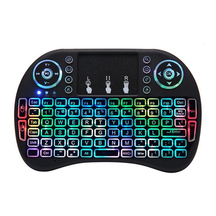 Мини Bluetooth, Rii Tek, клавиатура за Smart TV, PS3, PC, Android, Linux, Черен