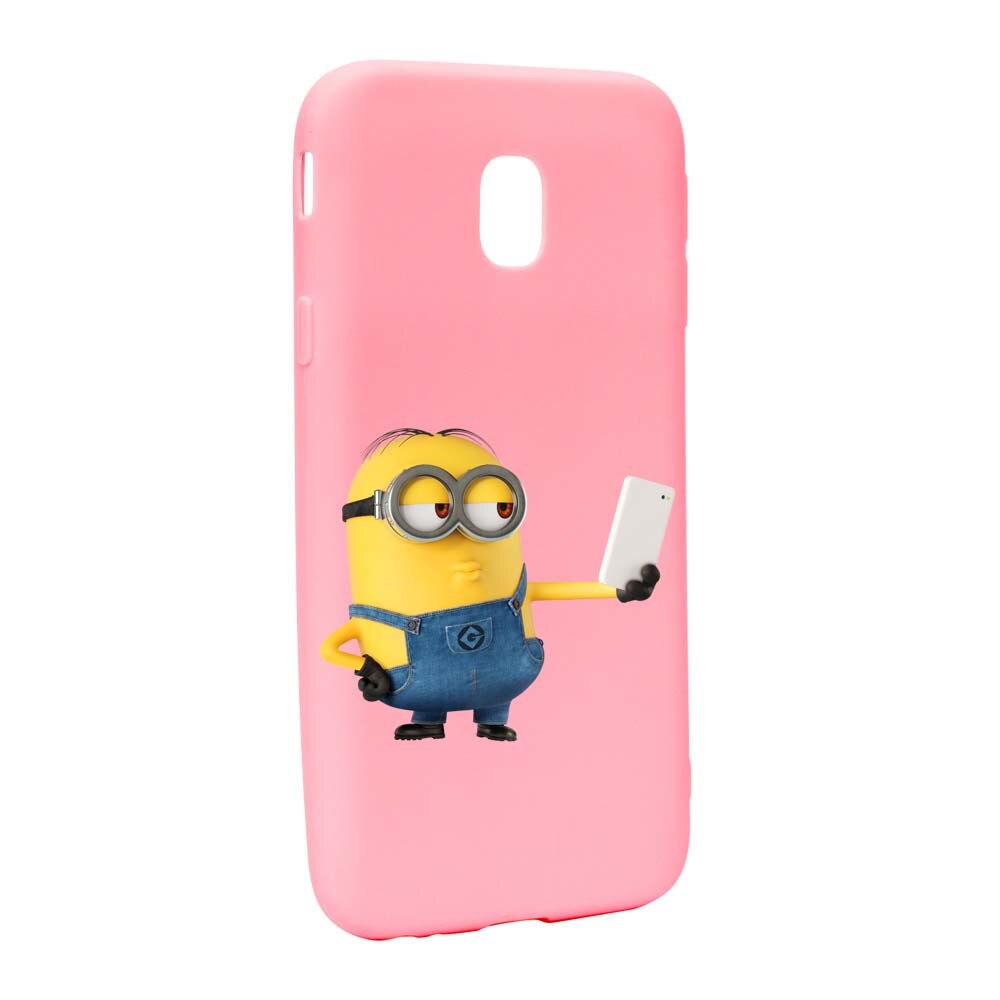 Husa de protectie Minion Selfie pentru Samsung Galaxy J7 2017, rezistenta la uzura, anti-alunecare, din silicon Premium, P211