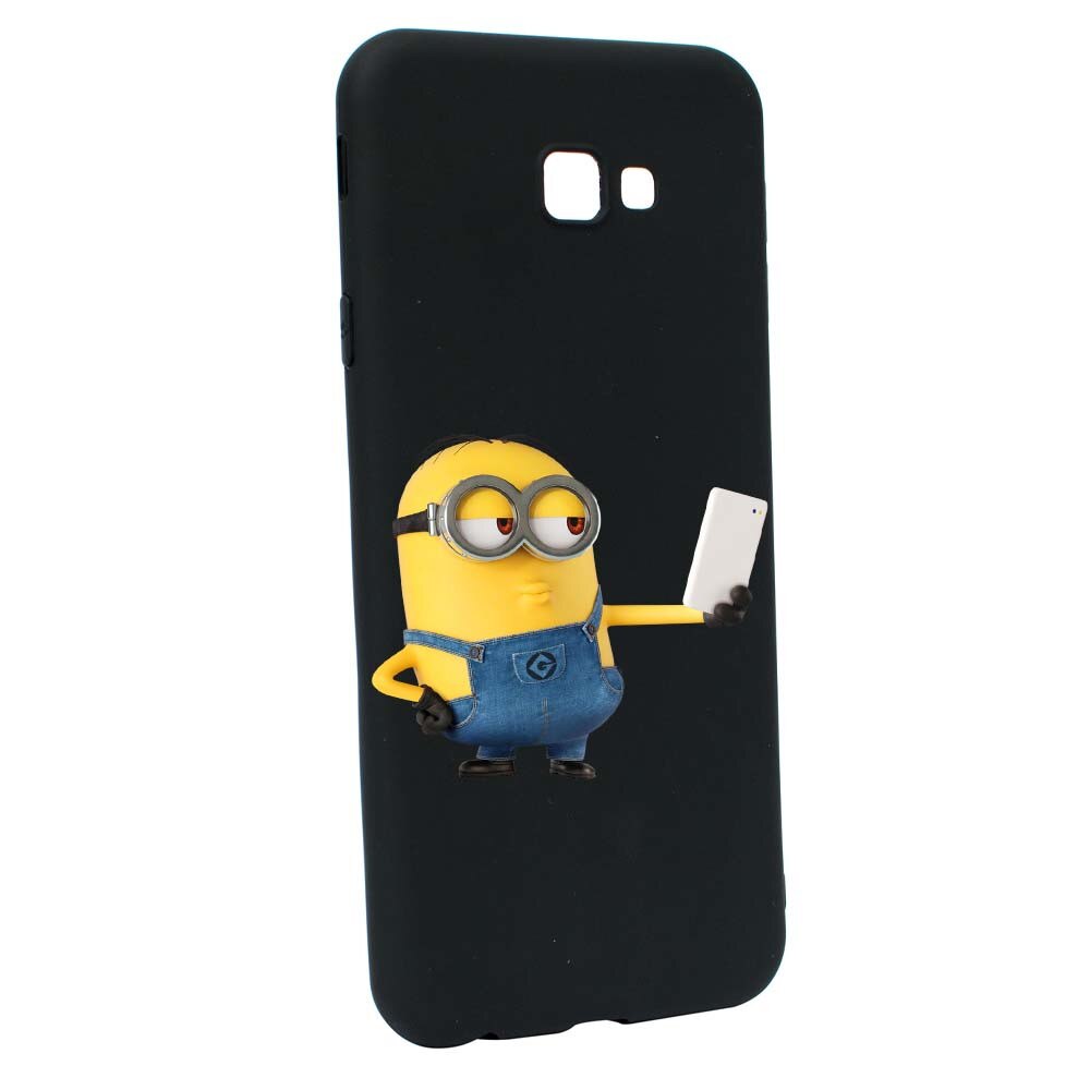 Husa de protectie Minion Selfie pentru Samsung Galaxy J4 Plus, rezistenta la uzura, anti-alunecare, din silicon Premium, B211