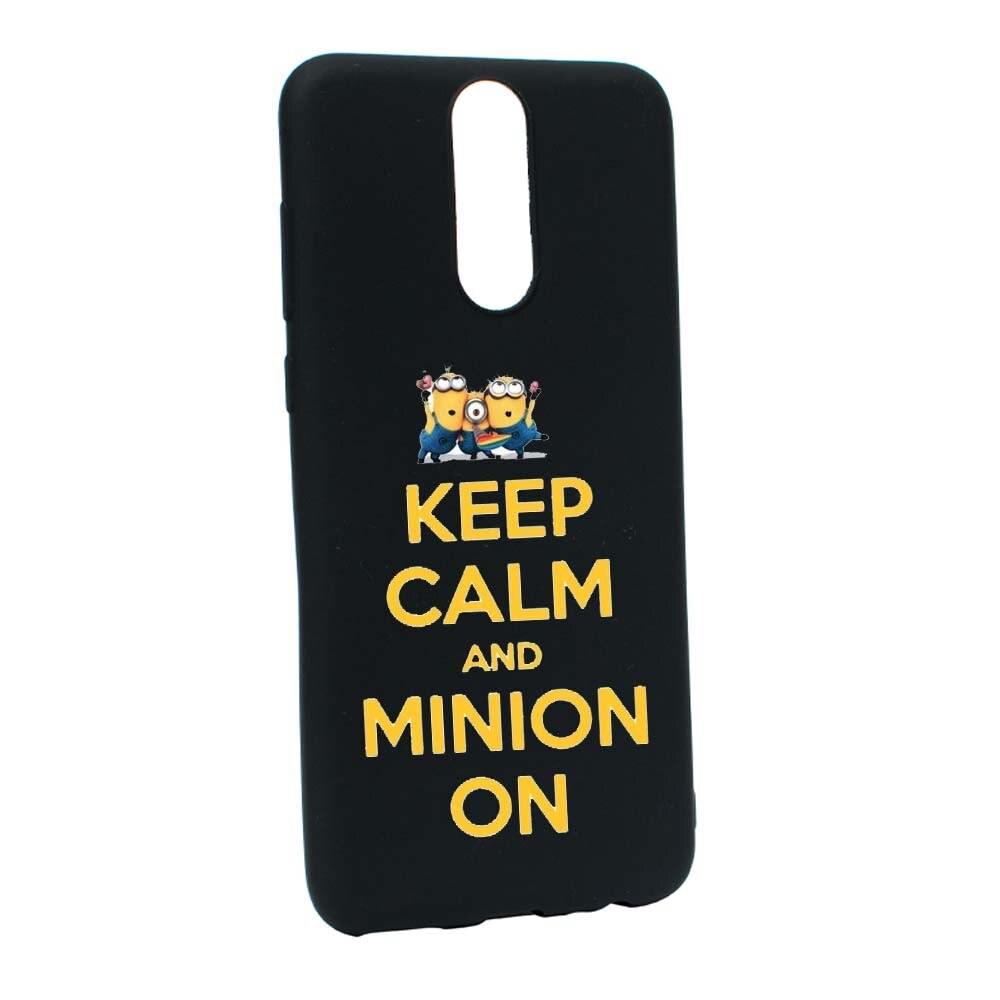 Husa de protectie Minion Keep Calm pentru Huawei Mate 10 Lite, rezistenta la uzura, anti-alunecare, din silicon Premium, B209