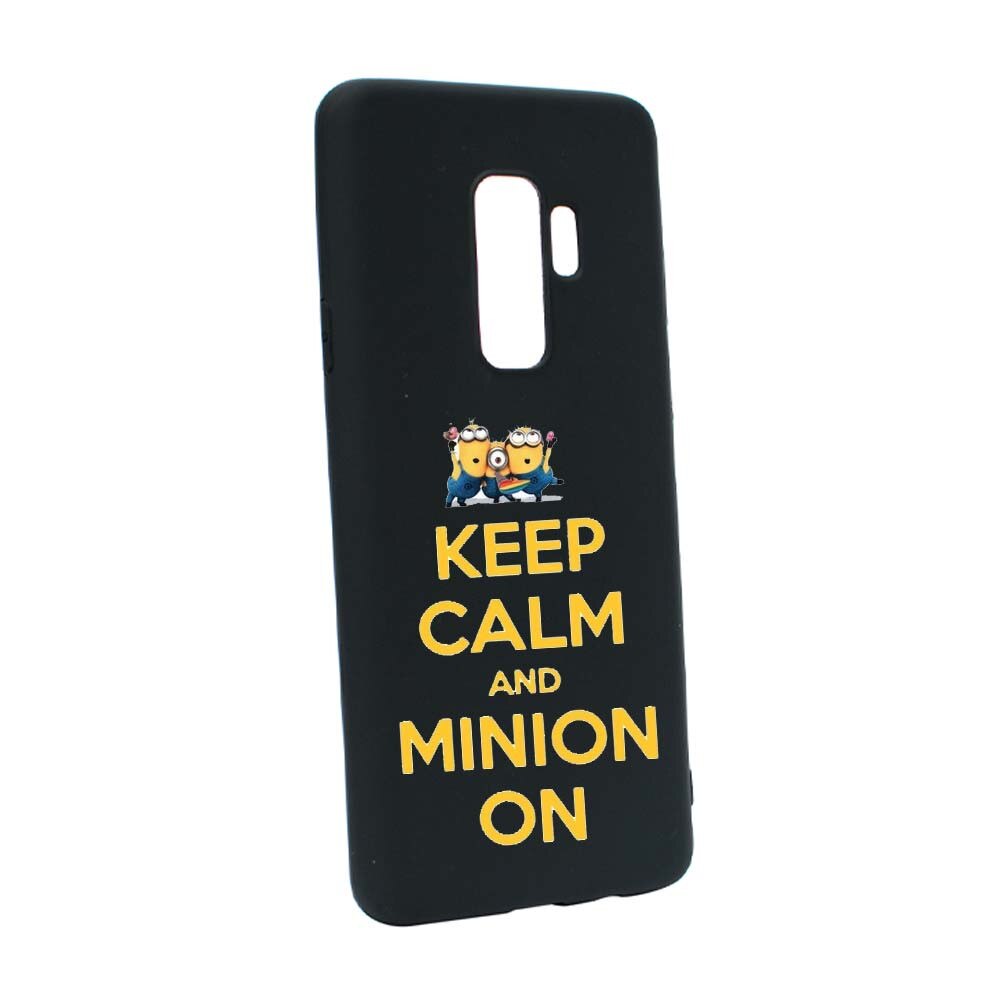Husa de protectie Minion Keep Calm pentru Samsung Galaxy S9, rezistenta la uzura, anti-alunecare, din silicon Premium, B209
