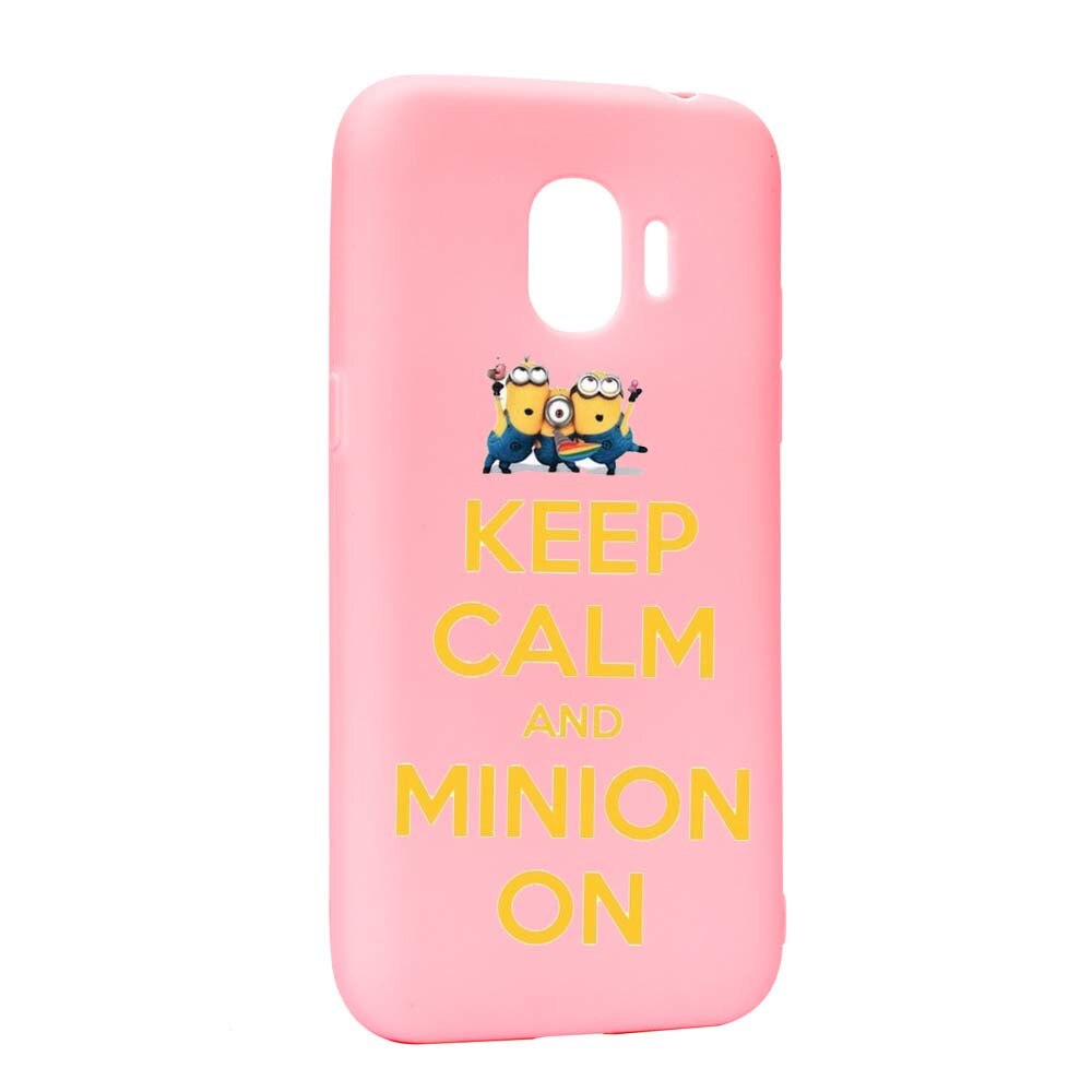 Husa de protectie Minion Keep Calm pentru Samsung Galaxy J2 Pro 2018 / J2 2018 / Grand Prime Pro, rezistenta la uzura, anti-alunecare, din silicon Premium, P209
