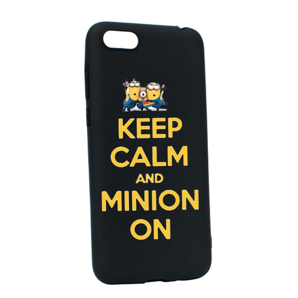 Husa de protectie Minion Keep Calm pentru Apple iPhone 6 / 6S, rezistenta la uzura, anti-alunecare, din silicon Premium, B209