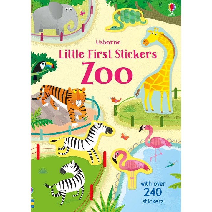 Carte de activitati "Little first stickers zoo", 3 ani+, Usborne