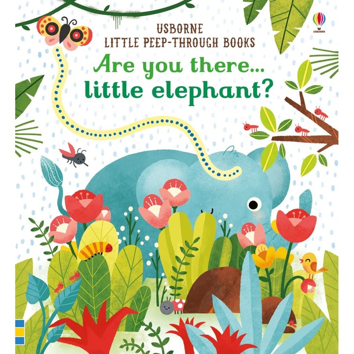 Книга "Are you there little elephant?" Usborne, с твърди корици, 6 месеца+
