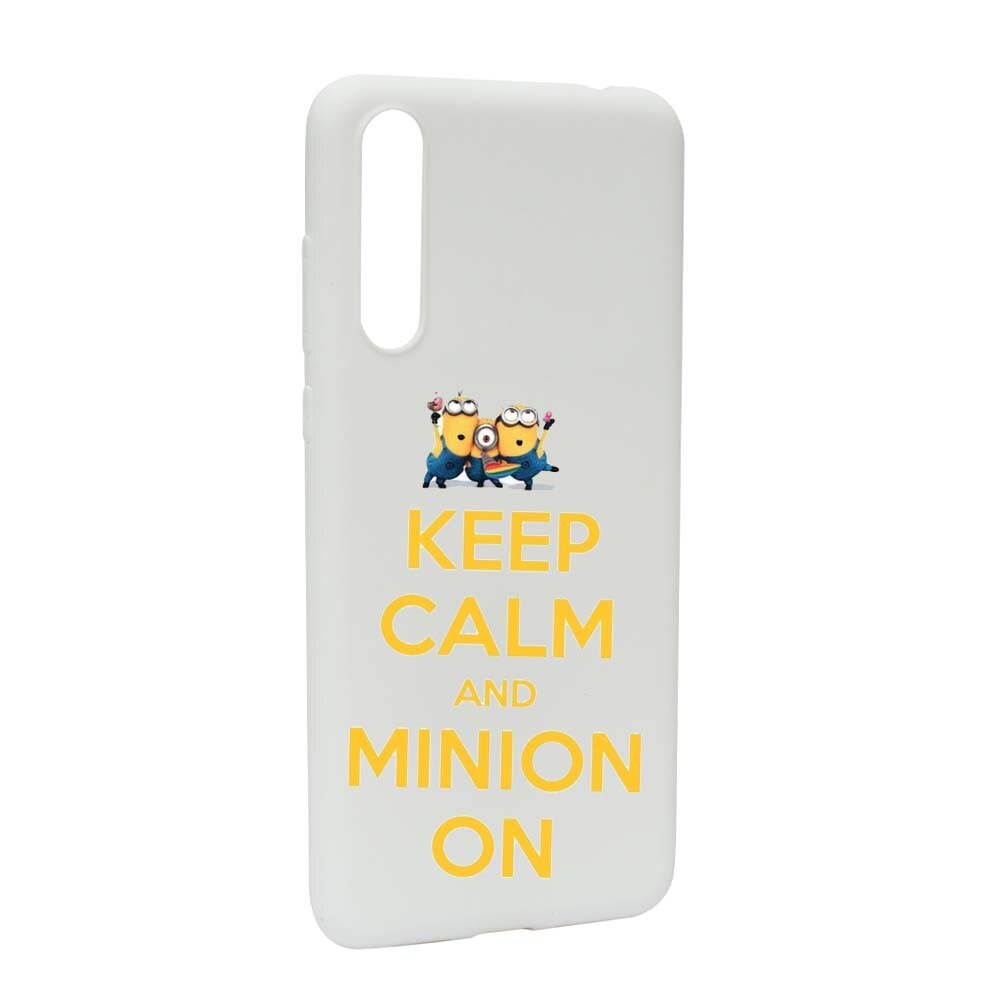 Husa de protectie Minion Keep Calm pentru Huawei P20, rezistenta la uzura, anti-alunecare, din silicon Premium, W209