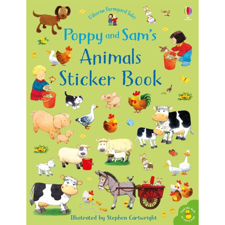 Carte de activitati "Poppy and Sam's animals sticker book" de Sam Taplin, 3 ani+, Usborne