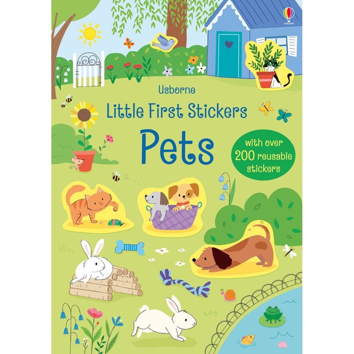 Carte de activitati "Little first stickers pets", 3 ani+, Usborne