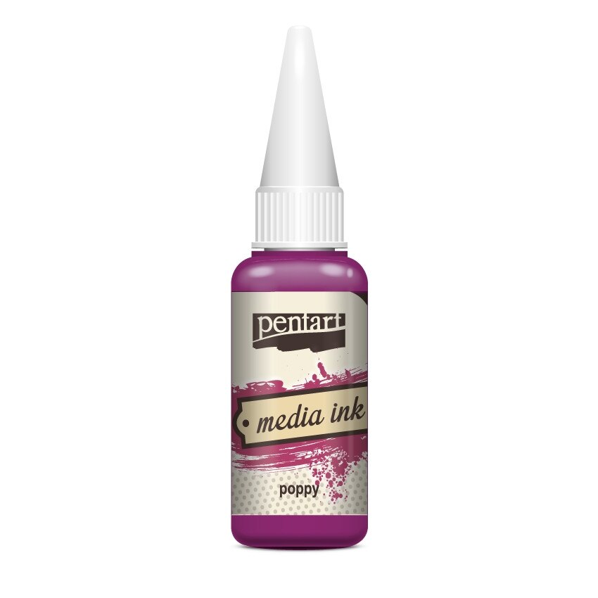 Cerneala Media Ink - rosu mac, 20 ml