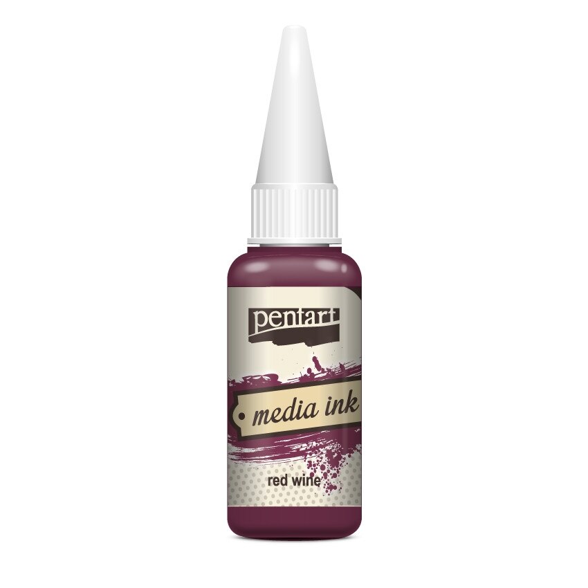Cerneala Media Ink - rosu de vin, 20 ml