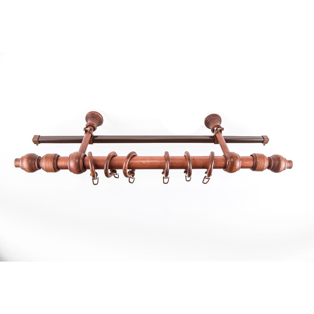 Kit galerie lemn masiv mahon 240 cm + sina U cires 230 cm