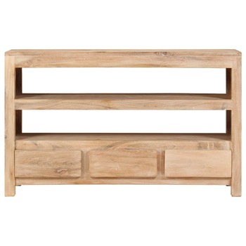 Comoda TV din lemn de acacia, vidaXL, 90 x 30 x 55 cm, Maro deschis Comoda TV din lemn de acacia, vidaXL, 90 x 30 x 55 cm, Maro deschis