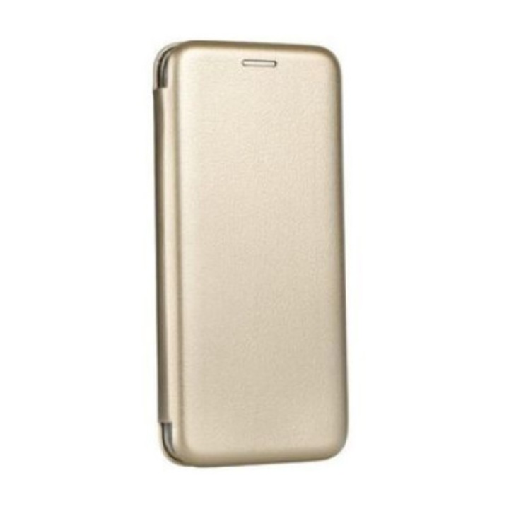 Калъф с магнитен флип капак за Samsung galaxy A30, A305, златен