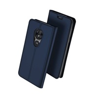 Husa Carte Dux Ducis Anti Amprenta pentru Motorola Moto G7 Play, Albastru