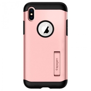 Husa iPhone X, Spigen Slim Armor Air Cushion, Rose Gold Husa iPhone X, Spigen Slim Armor Air Cushion, Rose Gold