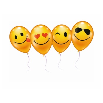 Set 6 baloane latex Smiley 75 cm Stylex Set 6 baloane latex Smiley 75 cm Stylex