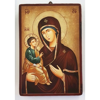 Icoana pictata pe lemn Maica Domnului 112, Artizanat Opait, 44x32 cm Icoana pictata pe lemn Maica Domnului 112, Artizanat Opait, 44x32 cm