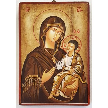 Icoana pictata pe lemn Maica Domnului 108, Artizanat Opait, 18x14 cm Icoana pictata pe lemn Maica Domnului 108, Artizanat Opait, 18x14 cm
