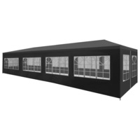 cort de petrecere cu pereti laterali vidaxl polietilena 3 x 12 m gri inchis imagen 23_0_
0