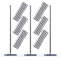 pachet - 3 x mop plat cu coada mop flexibil din bumbac 120cm  6 x rezerva mop plat din bumbac imagen 52_0_
0